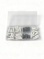 Kit de 60 chevilles auto-perceuses brillantes de 13 mm pour cloisons sèches, avec vis autotaraudeuses en nylon pour fixation murale et panneaux de plâtre, idéal pour le bois et l'usage domestique