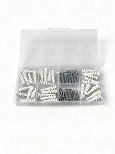 Kit de 60 chevilles autoperceuses pour cloisons sèches, vis en zinc, fixations murales en nylon, vis autotaraudeuses pour plaques de plâtre, usage domestique - Product Image 2