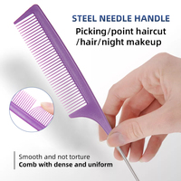 Peigne à queue pointue en métal Wanmei Candy Color pour salon de coiffure, accessoires de barbier, outils de coiffage, soins de beauté