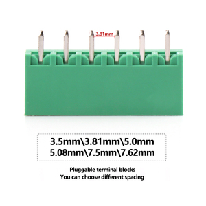 Khối Thiết Bị Đầu Cuối Đầu Nối Có Thể Cắm 3.81Mm 5.08Mm Pitch Straight 300V15A 300V8A 2pin-16pin Khối Thiết Bị Đầu Cuối Bằng Đồng - Product Image 5