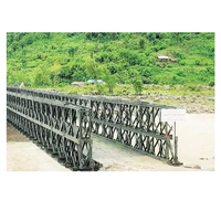 Pont suspendu Bailey multi-travées à double voie, soudé, robuste, en acier Q355, préfabriqué, temporaire, vente chaude, OEM