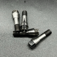 Mandrin à ressort manuel double pince en acier inoxydable HTT haute précision, précision 0,01 mm, pour machines CNC, perçage de trous profonds