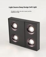Lampu Sorot LED Aluminium Ultra Tipis Modern Anti Silau Terpasang di Permukaan Plafon CRI Tinggi 98 Dapat Diredupkan Ramah Lingkungan Rumah Tangga 48W