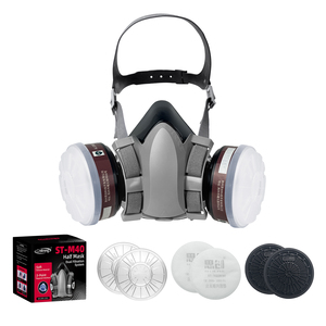 Against Organic Gas And Dust Silicone Half <strong>Face</strong> <strong>Mask</strong> Set Black Fashion Respirator
