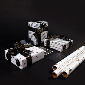 Wholesale 80g Birthday Gold Stamping Art <b>Paper</b> <b>Tissue</b> 43*300cm Gift Luxury Custom Packaging Wrapping <b>Paper</b> Roll - Product Image 4