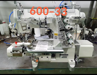 Machine à coudre industrielle W600 à lit cylindrique, point de recouvrement avec coupe-fil droit, alimentation manuelle CK pour sous-vêtements