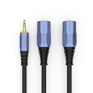 ขั้วต่อสายสัญญาณเสียง XLR คู่สำหรับลำโพง<span class=keywords><strong>สาย</strong></span>สีดำ<span class=keywords><strong>3.5</strong></span>มม. เป็นปลั๊กชุบทองสามแกน - Product Image 2
