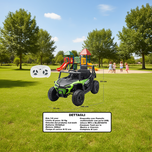 Ride A <b>Rod</b> Car Adventure Green Net 53x55x100 Cm Remote Control Kids Ride On Vehicle 3-8 Years - Product Image 3