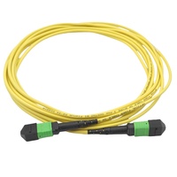 MPO vers MPO femelle mâle 12 fibres monomode OS2 plénum cordon de raccordement à fibre optique utilisation pour équipement à fibre optique