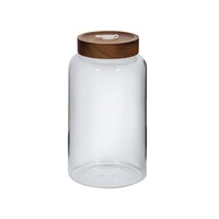 Bocal en verre à couvercle hermétique à spirale, grande capacité, pour la conservation des boissons alcoolisées (2,0-3,0 L, design moderne et minimaliste)