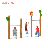 Peralatan Bermain Anak dari Kayu Robinia, Palang Horizontal, Monkey Bar, untuk Taman Kanak-Kanak