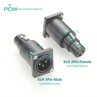 Adaptateur de montage sur châssis XLR mâle à femelle 3 broches série D compatible Neutrik NA3FDM NA3MDF pour mélangeur audio DMX