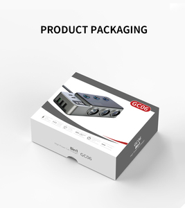Chargeur de <span class=keywords><strong>voiture</strong></span> portable GXYKIT GC06 12-24V à succès avec 3 prises allume-cigare et 3 ports USB à charge rapide PD35W simultanée - Product Image 6