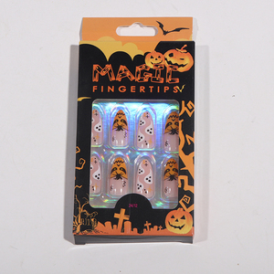 Alta calidad 3D lindo almendra ABS <span class=keywords><strong>uñas</strong></span> <span class=keywords><strong>postizas</strong></span> 24 Uds Halloween Prensa en manicura <span class=keywords><strong>para</strong></span> <span class=keywords><strong>niñas</strong></span> fábrica venta al por mayor <span class=keywords><strong>pegamento</strong></span> <span class=keywords><strong>para</strong></span> <span class=keywords><strong>uñas</strong></span> - Product Image 3