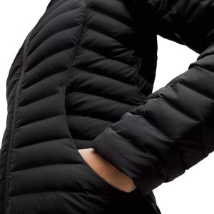 Ventes en gros de manteaux d'hiver pour femmes, confortables, épais, ajustés, noirs, chauds, manteaux personnalisés pour femmes avec logo - Product Image 2