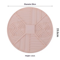 Bol de nourrissage lent pour chien en silicone, avec labyrinthe en spirale rond, pour enrichir l'alimentation