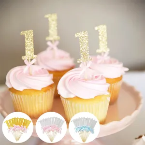 <span class=keywords><strong>D</strong></span>écorations de Cupcake en papier pailleté pour bébé fille et garçon <span class=keywords><strong>D</strong></span>écorations de fête pour le 1er <span class=keywords><strong>anniversaire</strong></span> <span class=keywords><strong>D</strong></span>écorations de gâteau de Noël pour <span class=keywords><strong>mon</strong></span> enfant <span class=keywords><strong>d</strong></span>'un an - Product Image 3