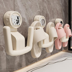 Soporte para zapatillas con ventosa, almacenamiento de pared para baño, sin necesidad de taladrar, diseño rectangular duradero - Product Image 1