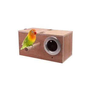 Wholesale Price Garden Wooden Parrot Breeding Hatching Box Warm Wooden Pigeons Bird House Breeding Box