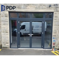 Puerta Doble de Aluminio de Diseño Moderno y Minimalista para Casa, con Aislamiento Térmico, para Restaurante y Uso en Exteriores