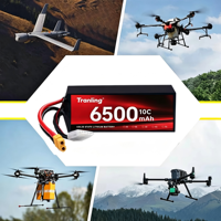 Harga Pabrik 35C 60C Lipo 22.2V 6000mAh 6500mah 6S 3S11.1V 4S14.8V 3.7V Baterai Lithium Ion untuk Robot/Drone Model/Mainan Balap