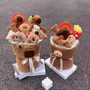 Niedlicher Capybara-Plüschstrauß, Stofftierstrauß, Geschenk für Paare, Valentinstag, Dating, Geburtstag, Feier - Product Image 2