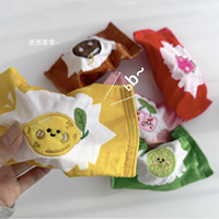 Jouet pour chien en peluche durable, motif fruits, forme bonbon coréen mignon, avec compartiment pour friandises, balle à picots couineuse pour usage intérieur