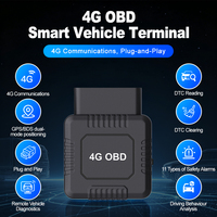Traceur GPS OBD2 4G LTE G01 personnalisé en gros, Plug and Play, avec emplacement SIM latéral, faible consommation, batterie de secours 3M