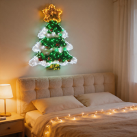 Sapins artificiels en PVC pour fêtes de Noël, avec LED blanc chaud IP65 multifonctions, pour la maison, les fêtes et le jardin