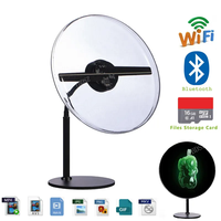 Machine de publicité holographique 3D de bureau Wifi, projecteur, affichage à l'œil nu, ventilateur, affichage lumineux holographique de 30 cm pour la publicité