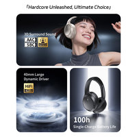 Auriculares Inalámbricos J20S con Diadema, 9 Micrófonos, Cancelación de Ruido Híbrida ANC, Orejeras de Espuma Viscoelástica, 40 mm, 750 mAh, Sonido Envolvente 3D, Bluetooth