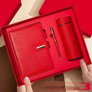 Ensemble cadeau d'affaires haut de gamme 3-en-1 : carnet A5 en cuir PU avec stylo et tasse pour papeterie de bureau exécutif, ensemble cadeau d'entreprise - Product Image 3