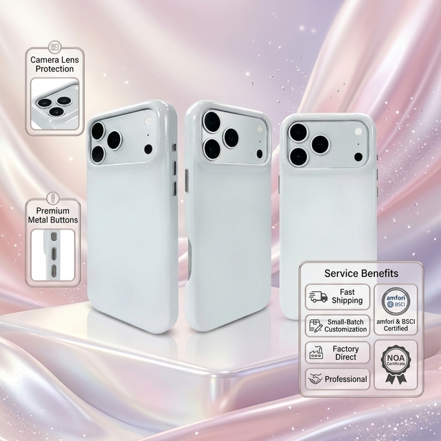 Hot Sale Pure White Gloss Magnetic Phone Cover Independent Metal Buttons Shock Resistant Protective for IPhone 18 Pro 17 16 15