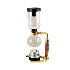 Cafetière à siphon moderne minimaliste en verre borosilicate avec brûleur à alcool pour usage domestique sans filtre - Product Image 2