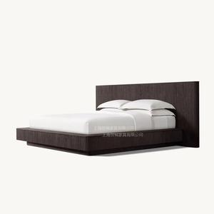 Кровать RH MULHOLLAND, размер <span class=keywords><strong>King</strong></span> <span class=keywords><strong>Size</strong></span>, каркас из натурального дуба, фанерные панели, тканевое основание, современная роскошная мебель для спальни - Product Image 5