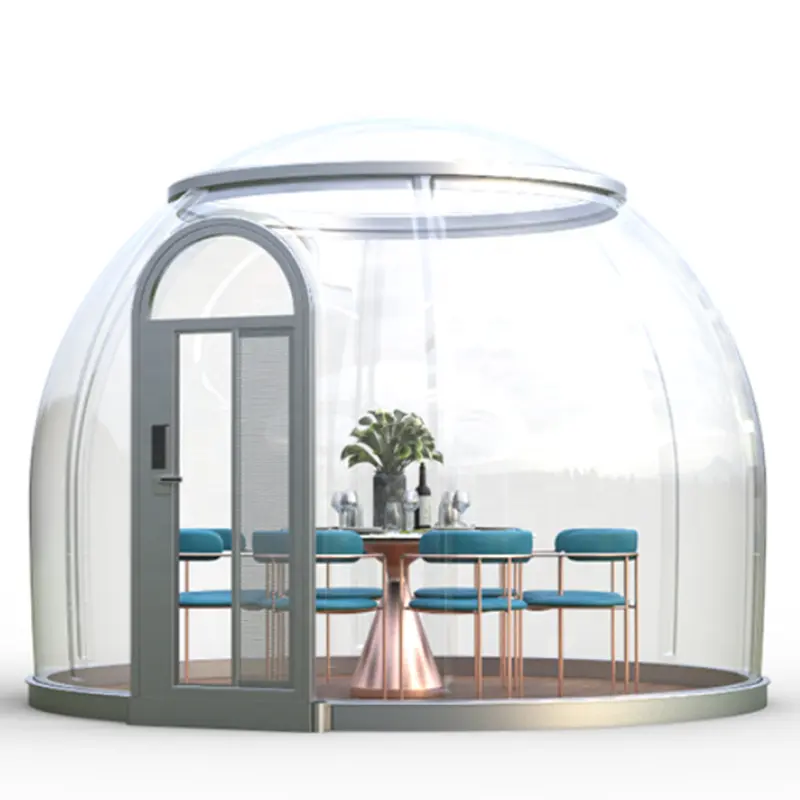 2023 Hot Product Trade Show Tent Waterproof PC Glamping Geodesic Round Dome House for Sale