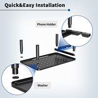 Soporte para monitor Elevadores de monitor de metal Premium con soporte para teléfono
