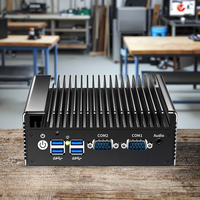 Nuevo Mini PC N100, 2 Puertos LAN, 6 USB, 2 COM, Mini PC Industrial, Computadora Compacta sin Ventilador, GDDR4, Linux/Windows, DC12V