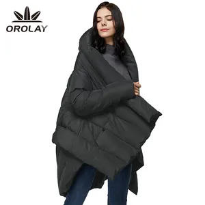 新款女式外套冬季河豚羽绒服斗篷型夹克