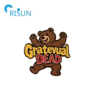 Fabricación personalizada Metal Grateful Dead Hat Pins Broche Roba tu cara Logo Solapa Pin Grateful Dead <span class=keywords><strong>Bolt</strong></span> Logo Pins Insignias - Product Image 6