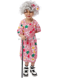 Disfraz de Carnaval para Niñas, Disfraz Escolar PARA EL Día DE LOS Niños, Vestido DE <span class=keywords><strong>LA</strong></span> Abuela, Cosplay de Halloween, Disfraz de Anciana <span class=keywords><strong>Pequeña</strong></span> con Pelucas, Muleta - Product Image 4