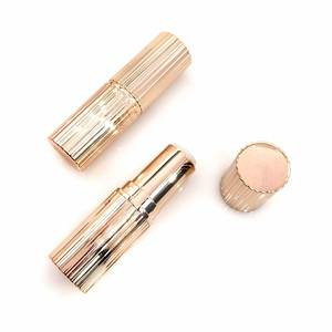 Haga su propio oro redondo Push up Aluminio Tubos de lápiz labial vacíos de lujo Contenedores de bálsamo labial - Product Image 3