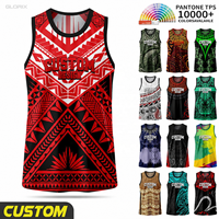 Maillot de basketball personnalisé imprimé par sublimation, style polynésien Rasta, en polyester, pour jeunes, vêtement de basketball maori