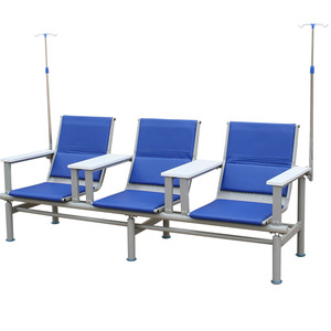 Steel Three Row Chairs Infusion Chair Hospital Use Durable <b>Foam</b> Filling Outdoor Restrooms Commercial Areas - Product Image 2