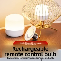 Lampe murale LED E26 à chargement USB, télécommande tactile, minuterie, lampe de chevet, source de lumière d'urgence, plastique, 4000mAh, RGB