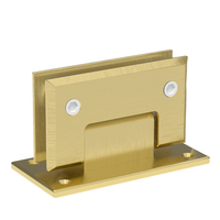 Charnière de porte en verre à fermeture automatique, charnière de douche robuste pour porte de salle de bain sans cadre et cloison en verre