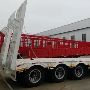 Гидравлический многоосевой грузоподъемник грузоподъемностью 35-100 тонн, низкорамный полуприцеп lowboy trailer100 тонн для продажи