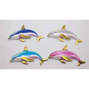 Tiny Animal Theme Ornament Figurines Hand Painted Dolphin Mold Souvenirs Resin <b>Crafts</b> Home Decor Business Gifts Model Pattern - Product Image 3