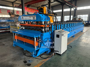 Máquina formadora <span class=keywords><strong>de</strong></span> rollos <span class=keywords><strong>de</strong></span> doble capa <span class=keywords><strong>de</strong></span> azulejo trapezoidal y esmaltado <span class=keywords><strong>de</strong></span> 6 costillas completamente automática para <span class=keywords><strong>Eslovaquia</strong></span> - Product Image 3