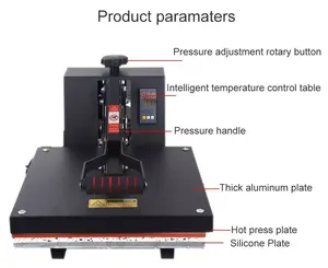 Reizjet 38*38Cm Heat Transfer T Shirt Máquina da imprensa do calor para impressão têxtil